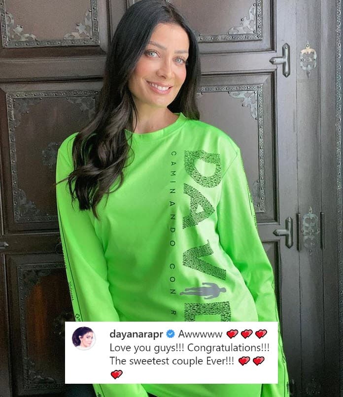 "¡Awww! ¡Los amo chicos! ¡Felicidades!
<b>La pareja más dulce de todas</b>", escribió la ex Miss Universo.
