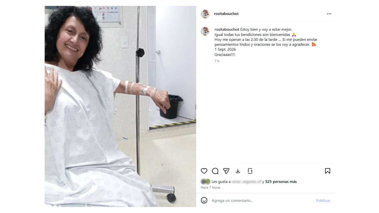 Así se dejó ver Rosita Bouchot desde el hospital