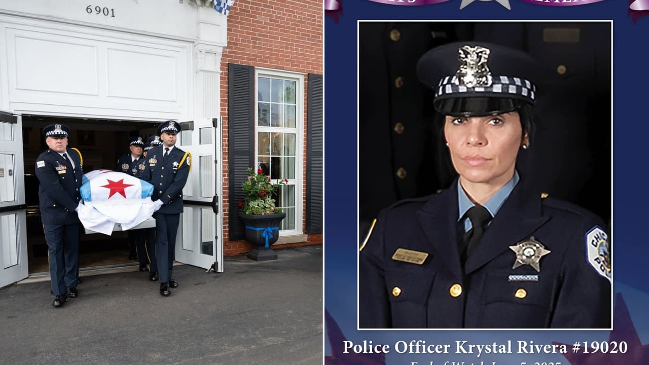 Último adiós a Krystal Rivera, oficial de sangre boricua tiroteada en operativo de la policía de Chicago