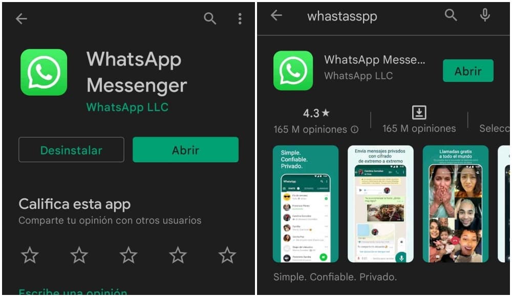 Así se ve cuando WhatsApp está actualizado