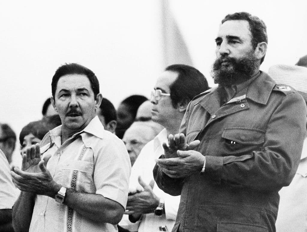 Vice-president General Raul Castro and his brother president Fidel Castro attend the 11th world festival of youth and students, in August 1978 in Havana.