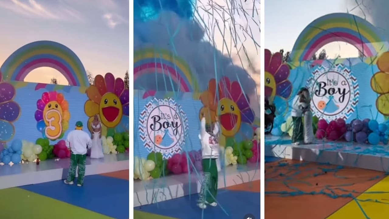 Así fue el espectacular 'gender reveal' de Tekashi y su novia.