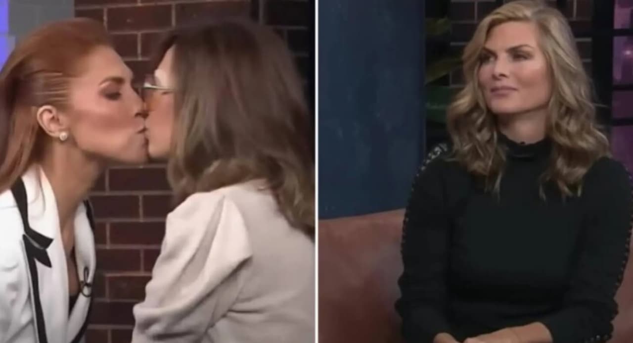 Yolanda Andrade se besa en la boca con exnovia en pleno programa: Montserrat Oliver reacciona así