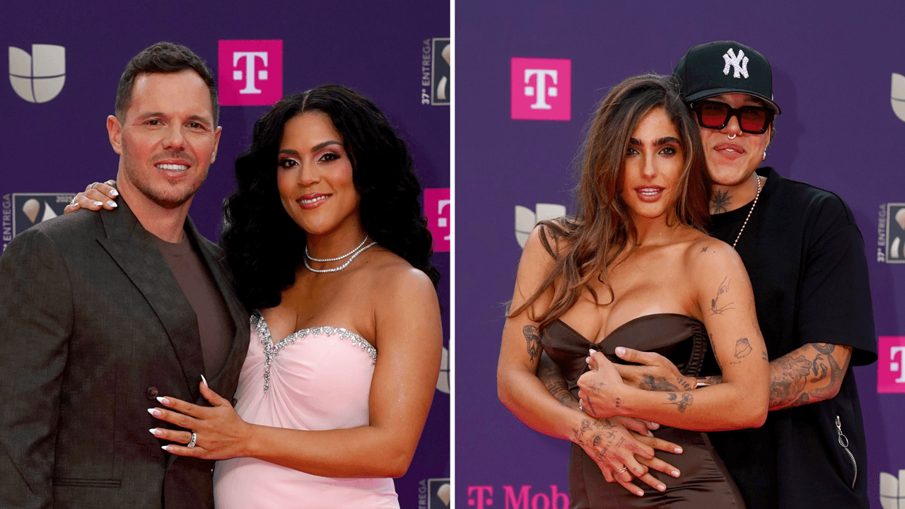 Las parejas más enamoradas de Premio Lo Nuestro 2025: derrocharon romance por la alfombra magenta