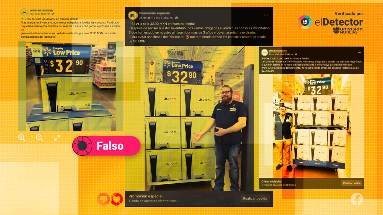 Es falso que Walmart esté rematando unidades de PlayStation 5 por tener la garantía caducada