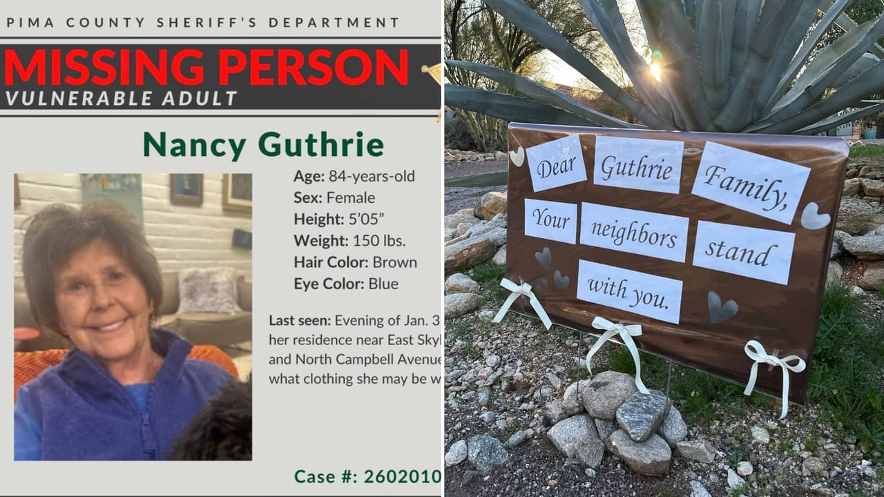 Hallan sangre en la casa de Nancy Guthrie, madre de la presentadora Savannah Guthrie, según fuentes policiales