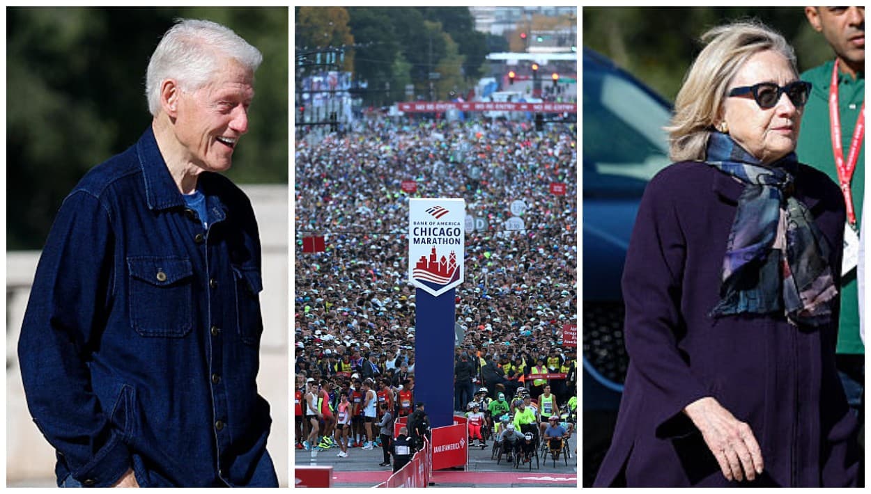 Con el
<b>expresidente de Estados Unidos Bill Clinton</b> y la
<b>ex secretaria de Estado, Hillary Clinton</b>, entre
<b>más de un millón de espectadore</b>s, 55,000 atletas hicieron historia el domingo, 11 de octubre, durante
<b><a href="https://www.univision.com/local/chicago-wgbo/maraton-chicago-2026-kipruto-feysa-ganan-fotos" target="_blank">la edición 48 del Maratón de Chicago</a></b>.