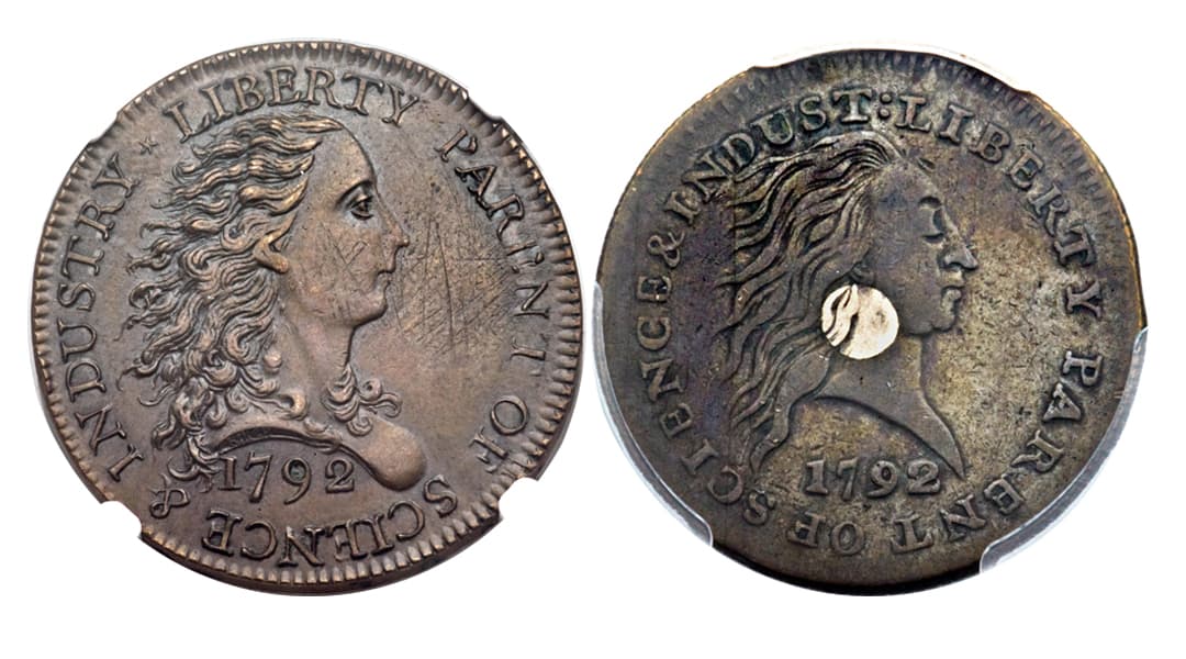 Dos centavos de la independencia de EEUU se subastan por más de 850,000 dólares en California