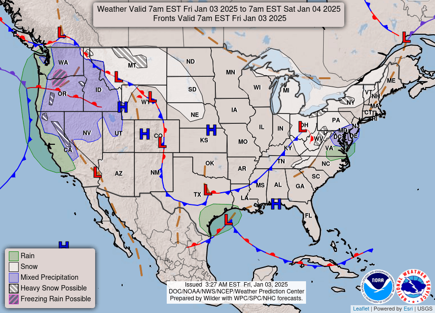 'Efecto lago' generará una gran tormenta invernal con toneladas de nieve en el norte y lluvia torrencial en el sur