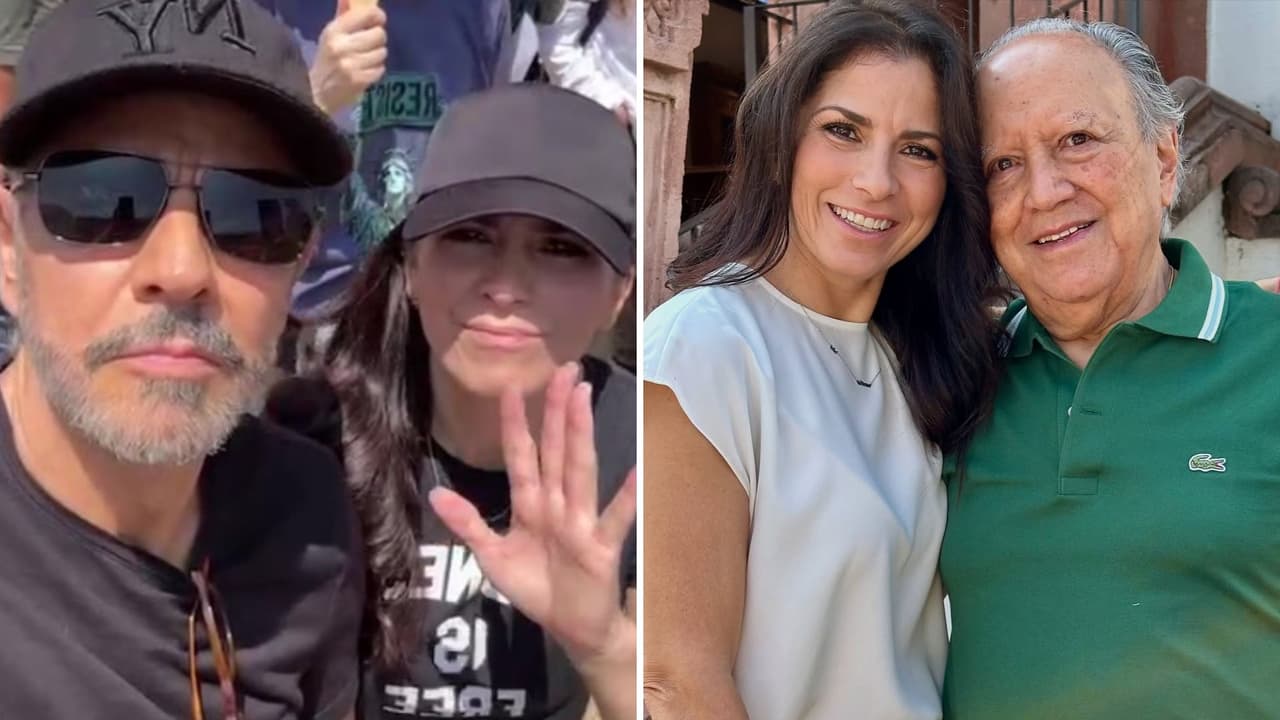 Alessandra Rosaldo llega con Eugenio Derbez al funeral de su papá : vive “momento de mucho dolor”