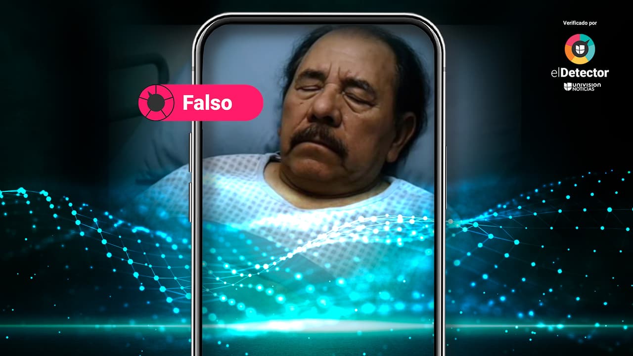 Es falsa esa imagen de Daniel Ortega acostado en lo que parece ser una cama de hospital: fue creada con IA