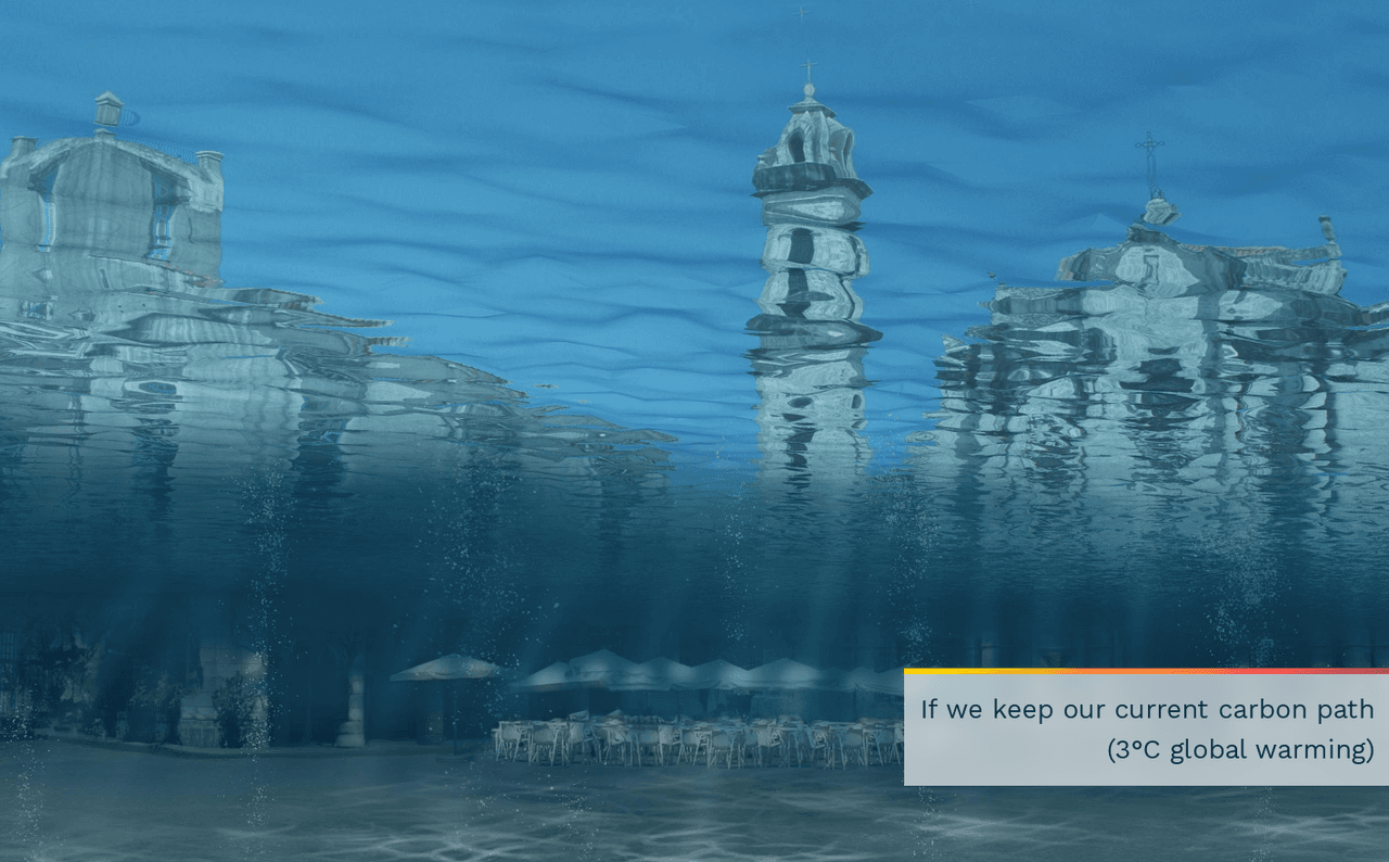 <b>Cuba</b>. Las islas del Caribe corren grave peligro ante el cambio climático. La emblemática Plaza de la Catedral de La Habana podría quedar literalmente y al completo bajo el agua.
<b>El aumento del nivel del mar durante este siglo irá de entre 0.6 y 2.1 metros</b>, según un estudio de Climate Central publicado en 2019 en Nature.