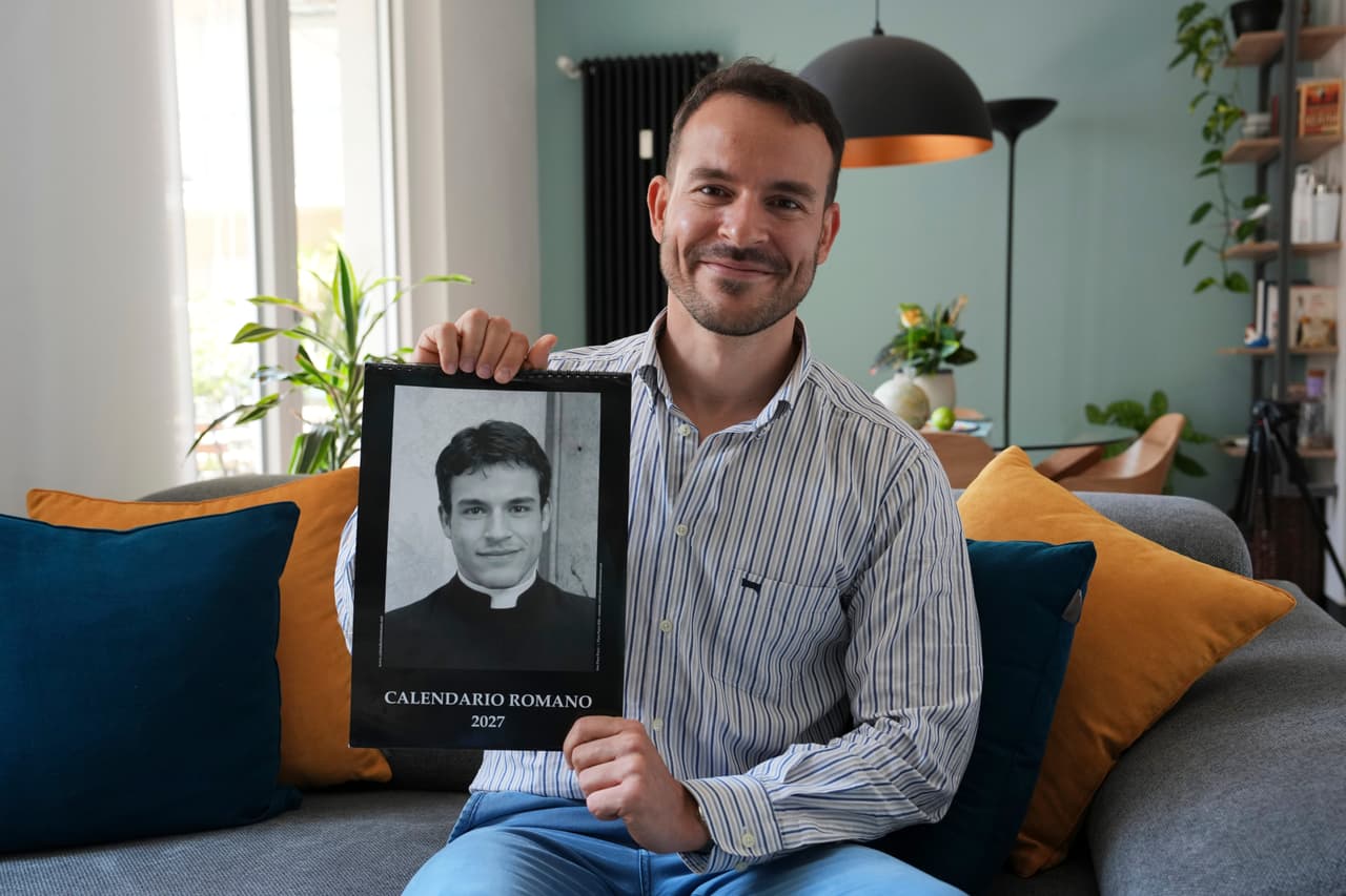 El "sacerdote sexy" de un famoso calendario no fue al seminario... porque no es sacerdote