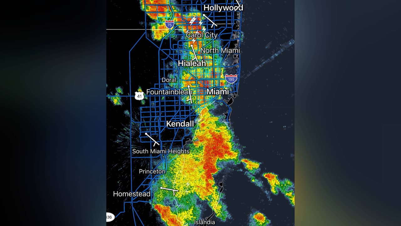 El sur de Florida tendrá una jornada de fuertes lluvias, tormentas y posibles inundaciones