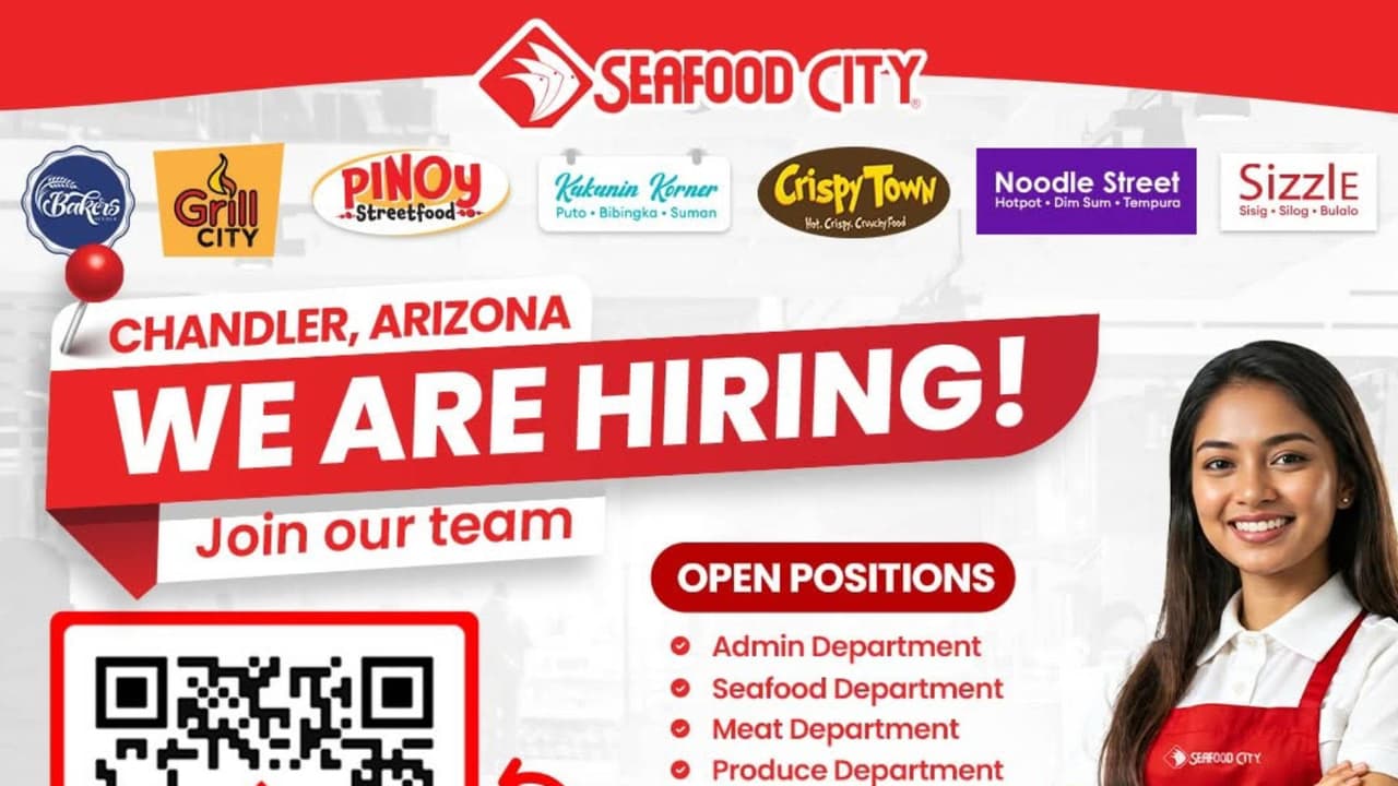 ¿Buscas empleo? Seafood City contratará a más de 100 personas para su primera sucursal en Arizona