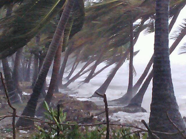 On Monday afternoon winds from Hurricane Matthew began to whip up seas on Ile-a-Vache, a small island off the southwest coast of Haiti with about 10,000 residents.