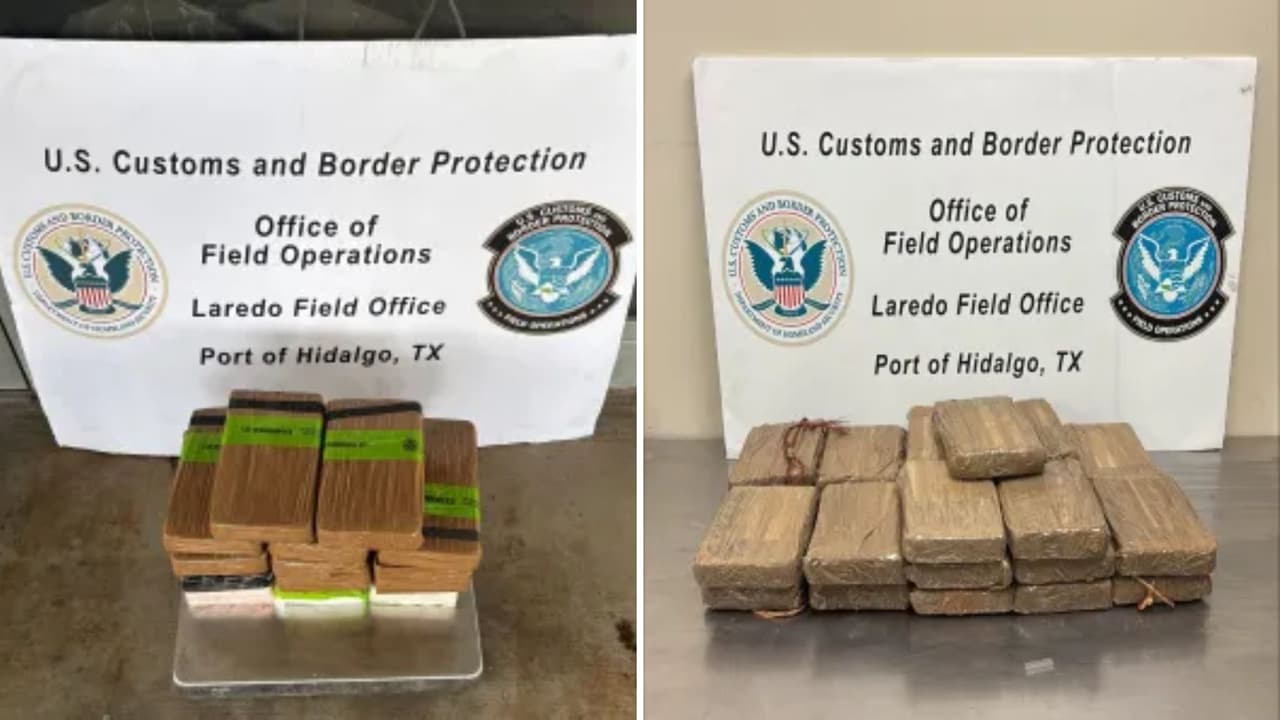 Decomisan más de $1.2 millones en cocaína en los puentes internacionales de Hidalgo y Pharr
