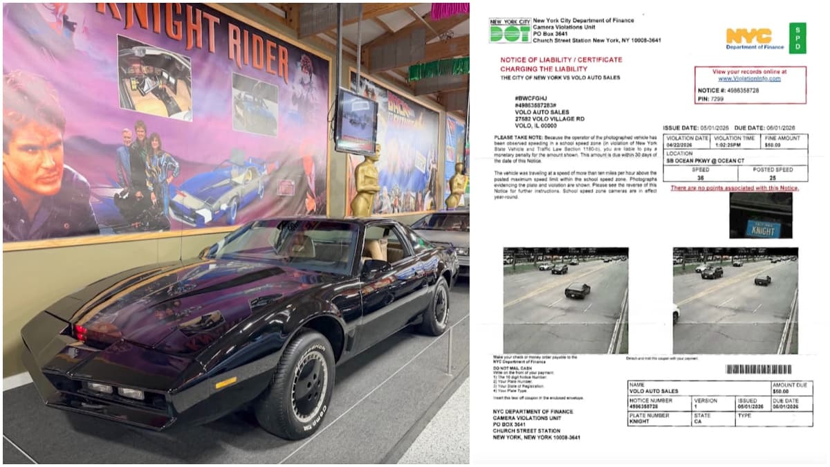 “Pensamos que era una broma”: multan a KITT en Nueva York aunque lleva años estacionado en un museo
