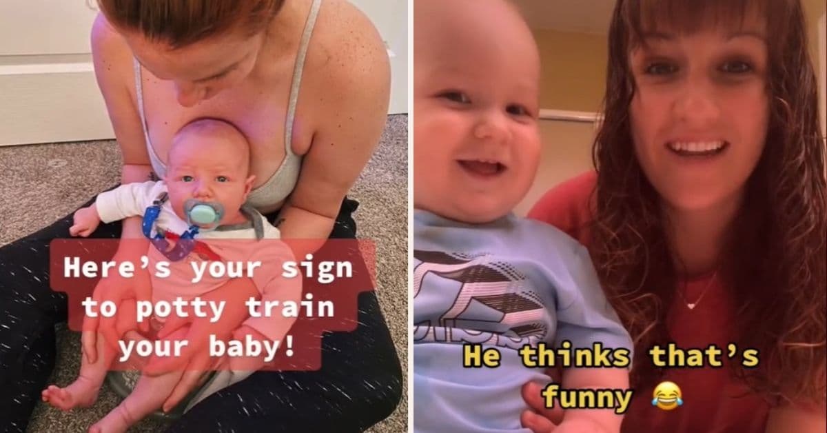 Mamá enseñó a su bebé de tres semanas a ir al baño: asegura que ahorra muchísimo en pañales