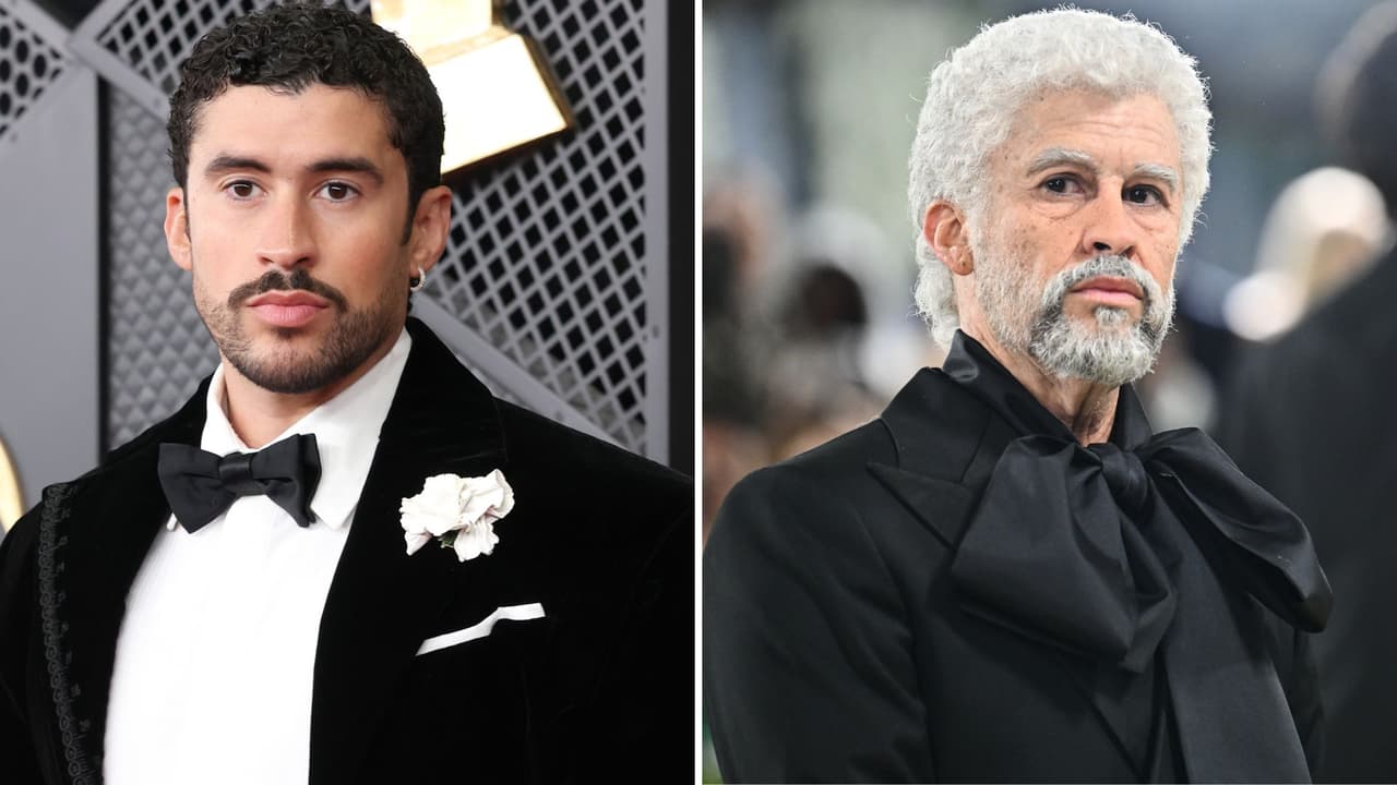 Bad Bunny envejece 53 años: aparece con bastón y lleno de canas en la Met Gala 2026