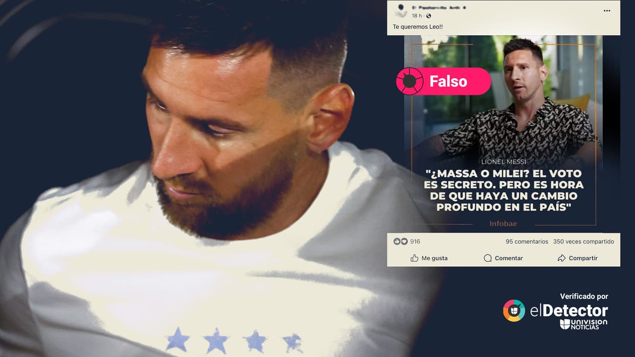 Es falso que Messi pidió el voto para “un cambio profundo” en las elecciones presidenciales de Argentina