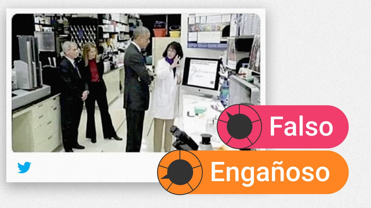 Obama no estaba en el laboratorio de Wuhan en 2015, como dicen en las redes, ni Melinda Gates es la de la foto