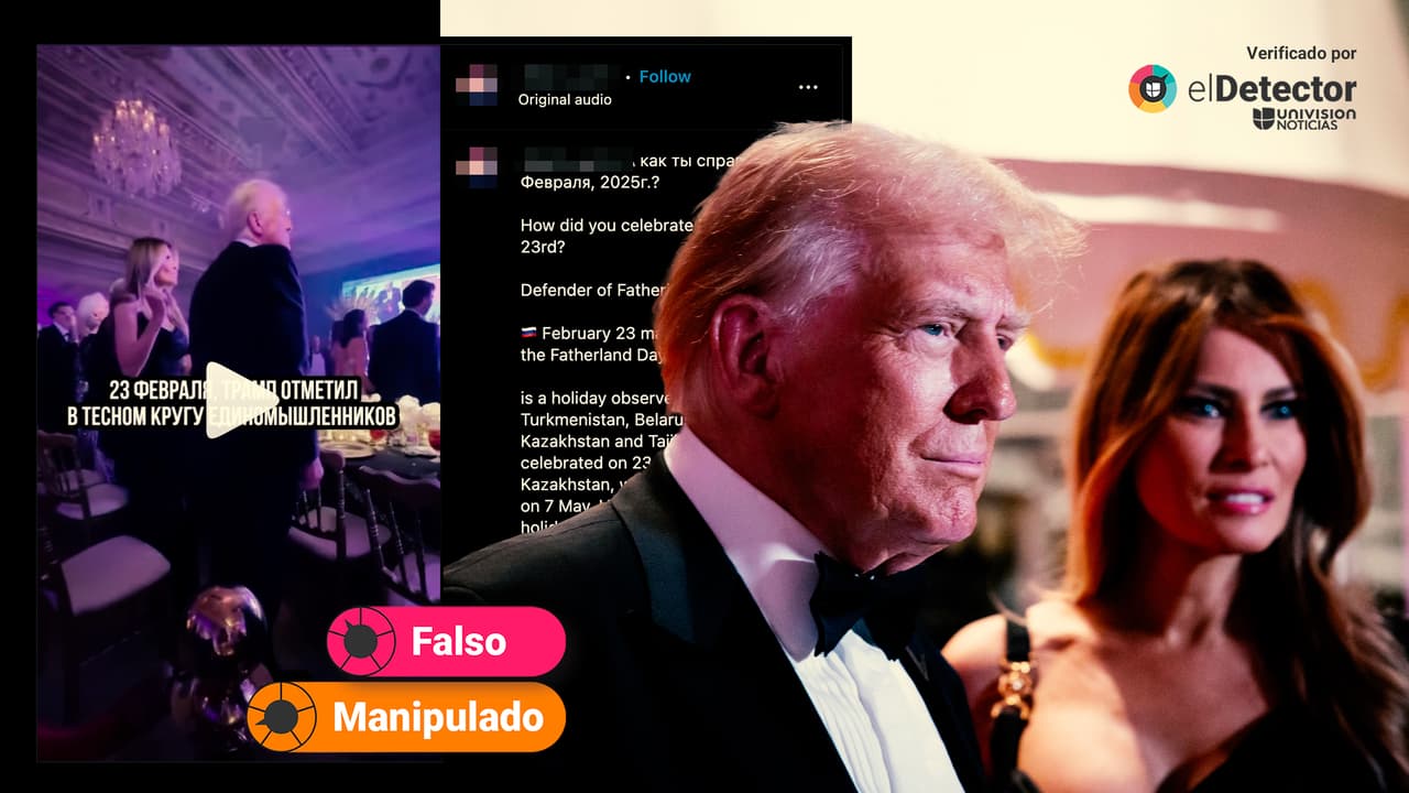 Ese video en el que Donald y Melania Trump aparecen bailando NO tiene relación con el “Día del Defensor de la Patria en Rusia”: el contenido fue manipulado
