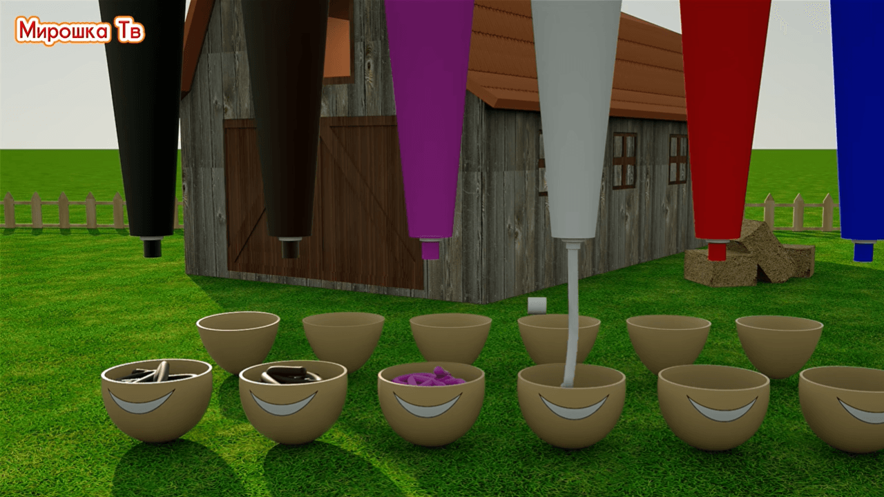 Es otro video animado y educativo que enseña a los niños los colores con huevos en una granjaa. También es un video ruso pero la canción es en inglés. Tiene 3.64 millones de visitas.