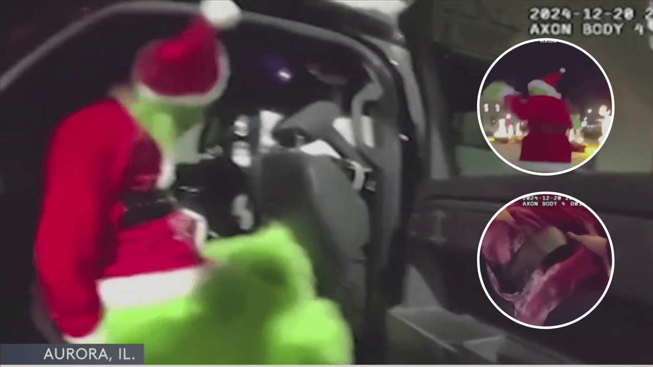 Capturan al 'Grinch' en suburbio de Chicago: Pretendía robarse un árbol de navidad y terminó arrestado por la policía