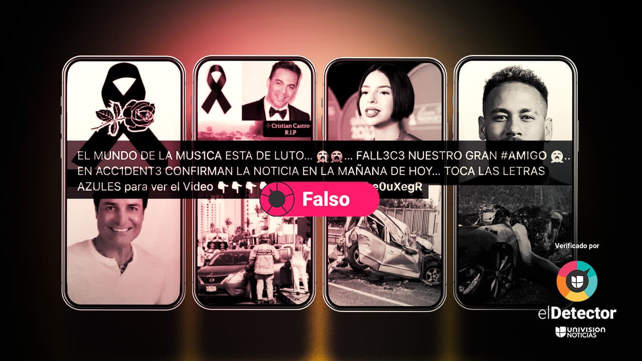 Circulan en Facebook publicaciones que anuncian falsamente la muerte de famosos en accidentes: son 'clickbaits'