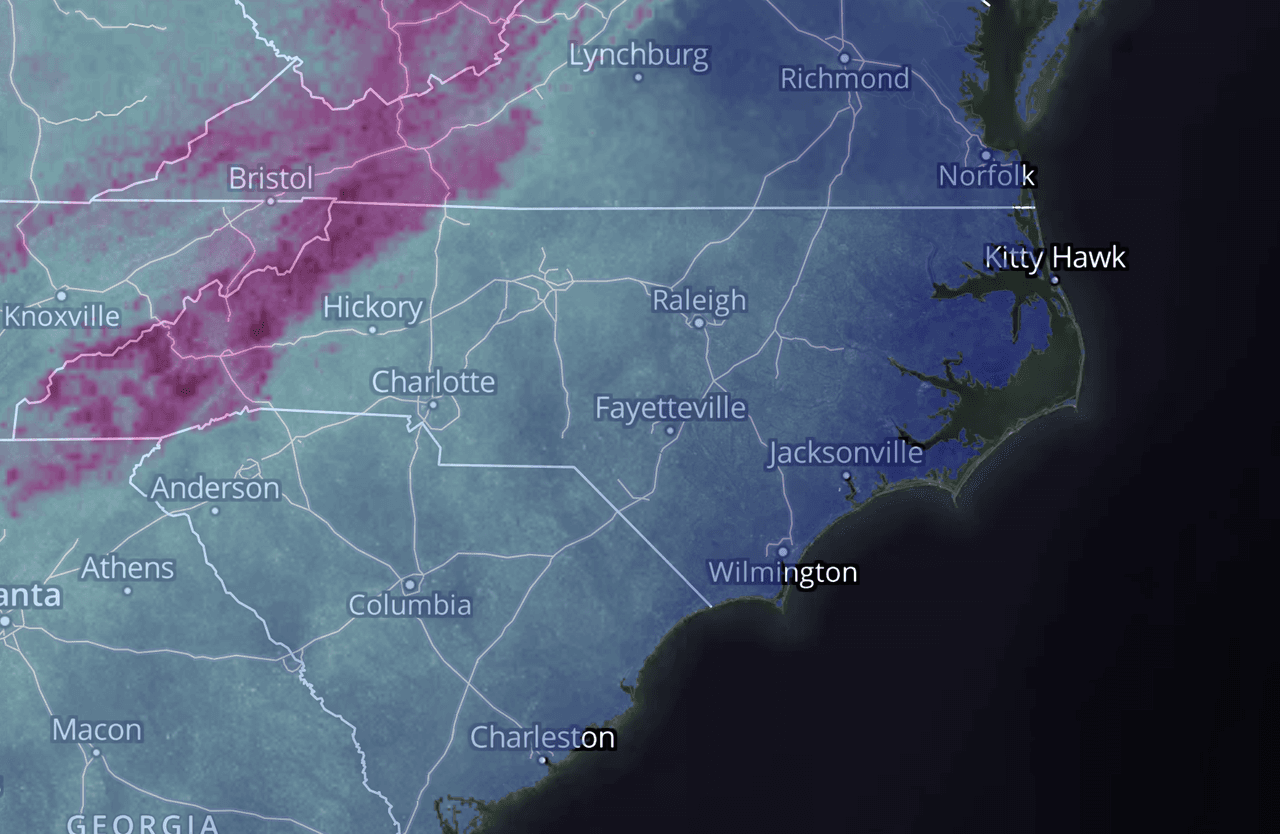 Advertencia de congelación en 31 condados de Carolina del Norte: frío de 14°F (-10°C)
