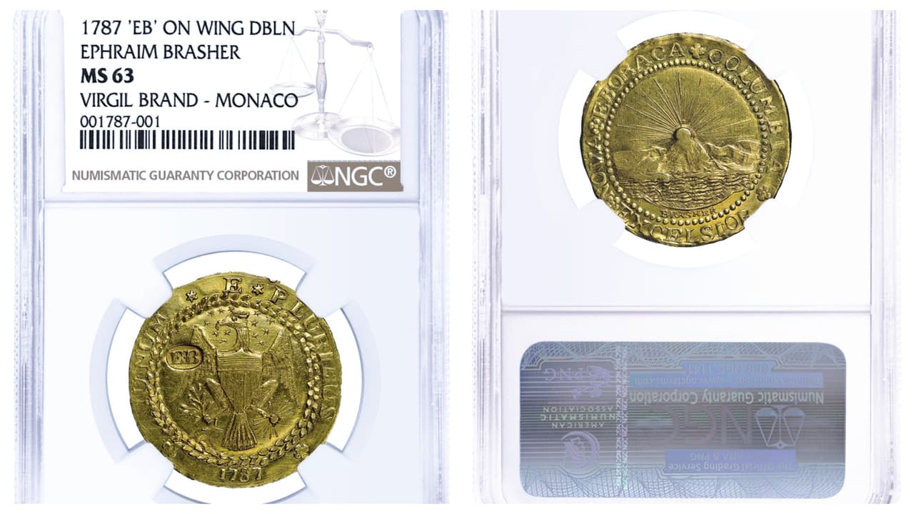 Brasher Doubloon de 1787, la moneda acuñada en Nueva York con valor de $7 millones