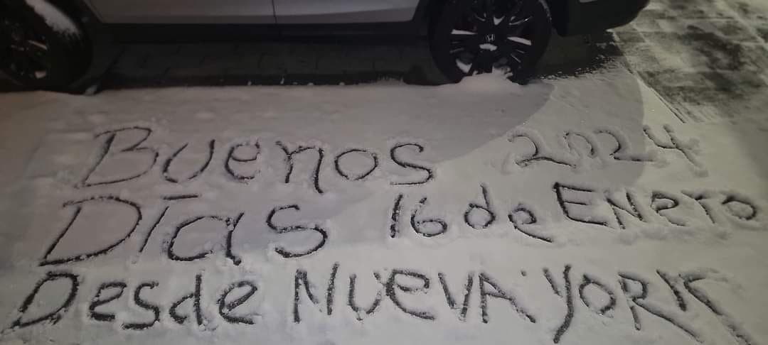 Los usuarios de Univision compartieron la vista de la nieve desde sus apartamentos o casas.