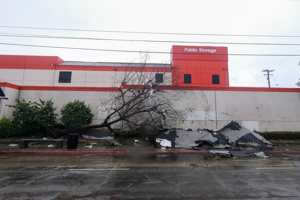 Tormentas invernales: un tornado sorprende a residentes del norte de California