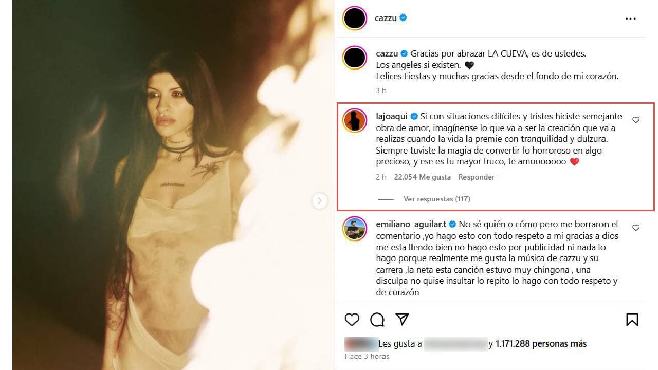 La Joaqui le dedica emotivo mensaje a Cazzu por 'La Cueva'.