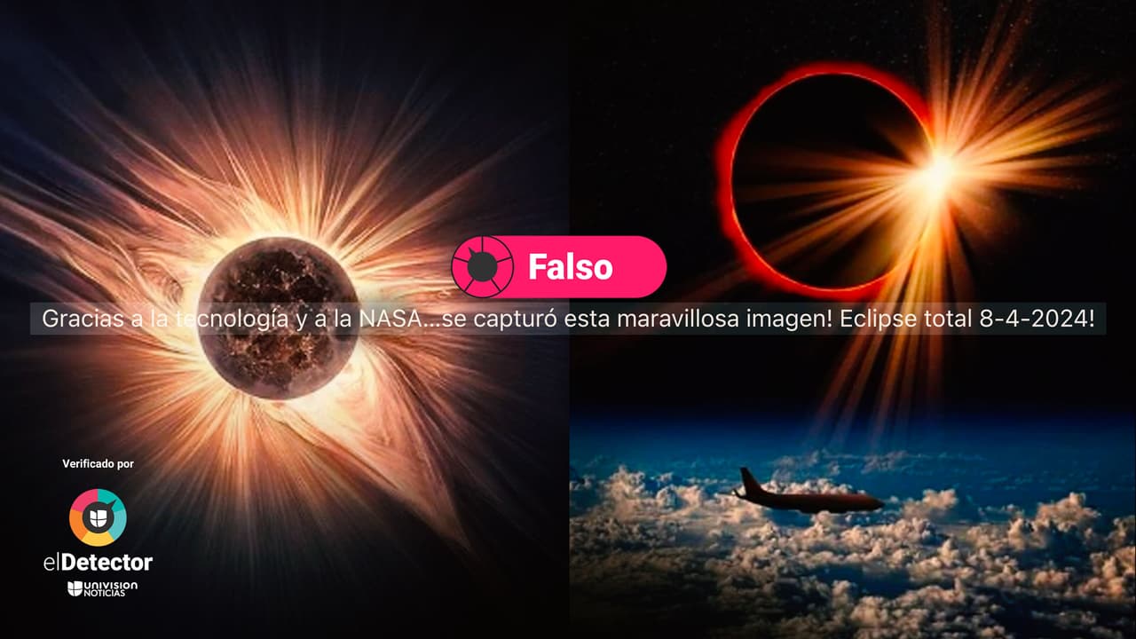 Estas imágenes no son del eclipse solar total del 8 de abril