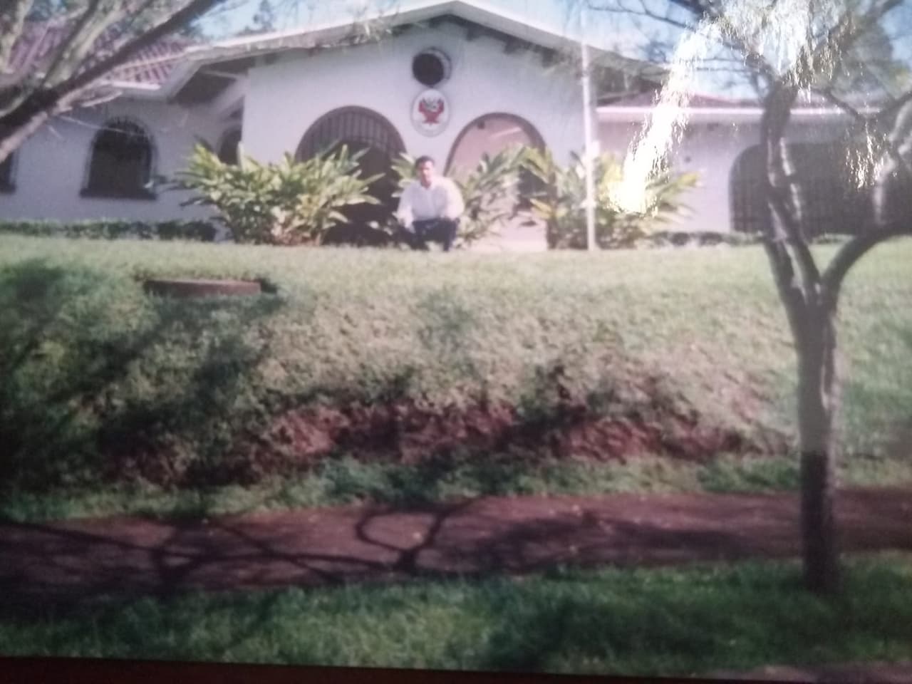 Roberto Rivas outside the Peruvian ambassador's residence in San Jose, Costa Rica.