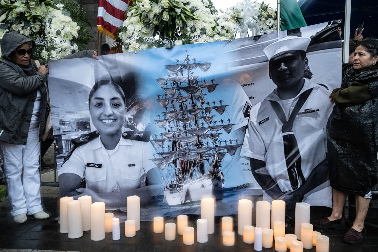 Dos despedidas distintas con un mismo clamor: justicia para los cadetes caídos en Nueva York