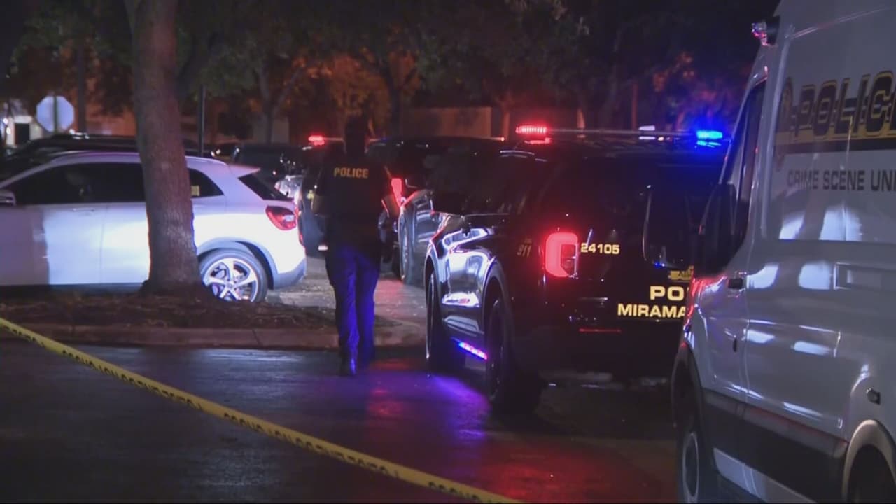 Tiroteo en un complejo residencial de Miramar deja a una mujer baleada