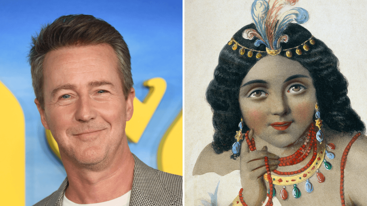 Edward Norton y Pocahontas de la vida real son familia: esta es peculiar su conexión