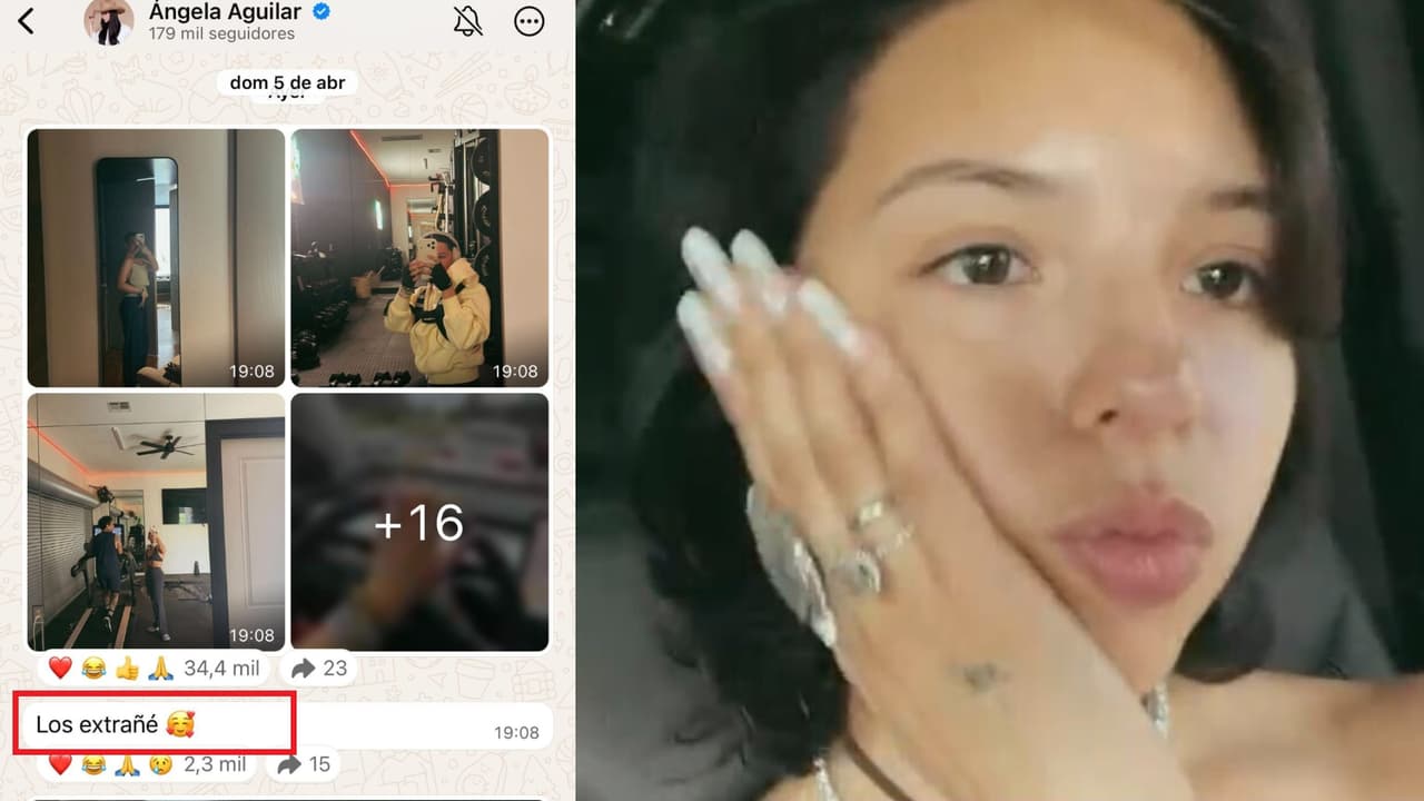 Ángela Aguilar también retomó actividad en WhatsApp con este mensaje.