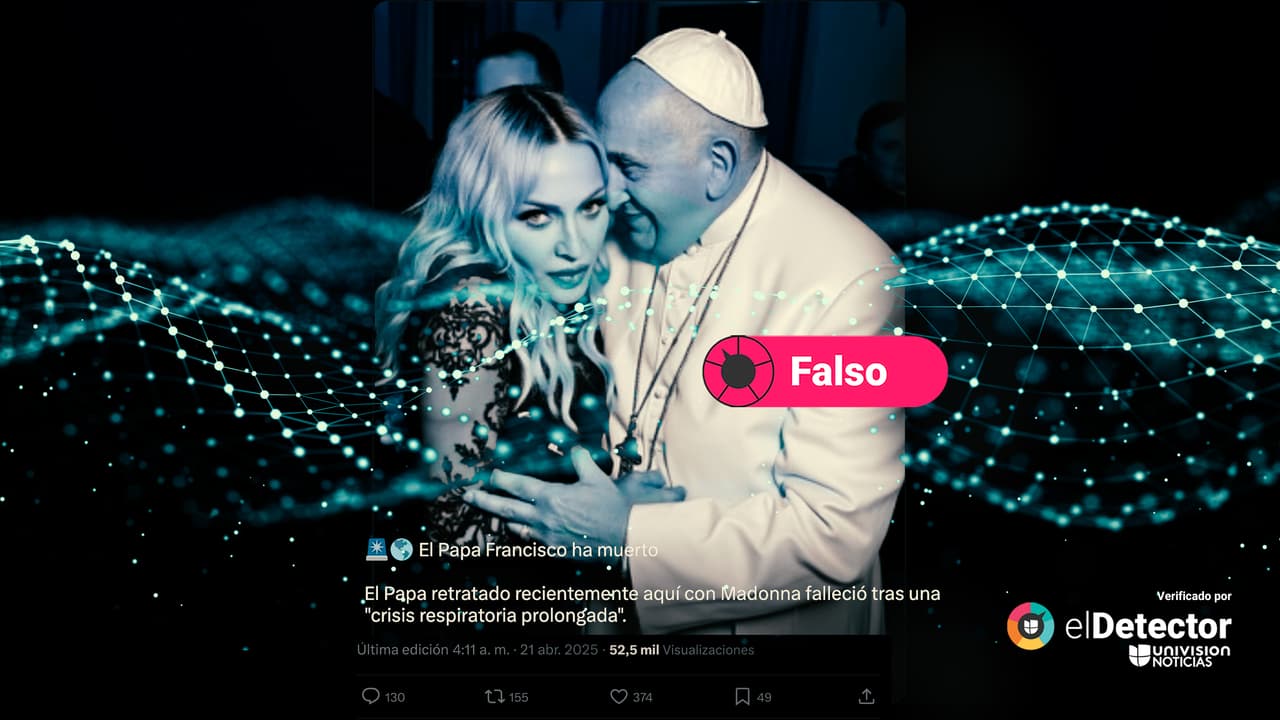 Esa supuesta fotografía del papa Francisco abrazando a Madonna NO es real: fue generada con IA