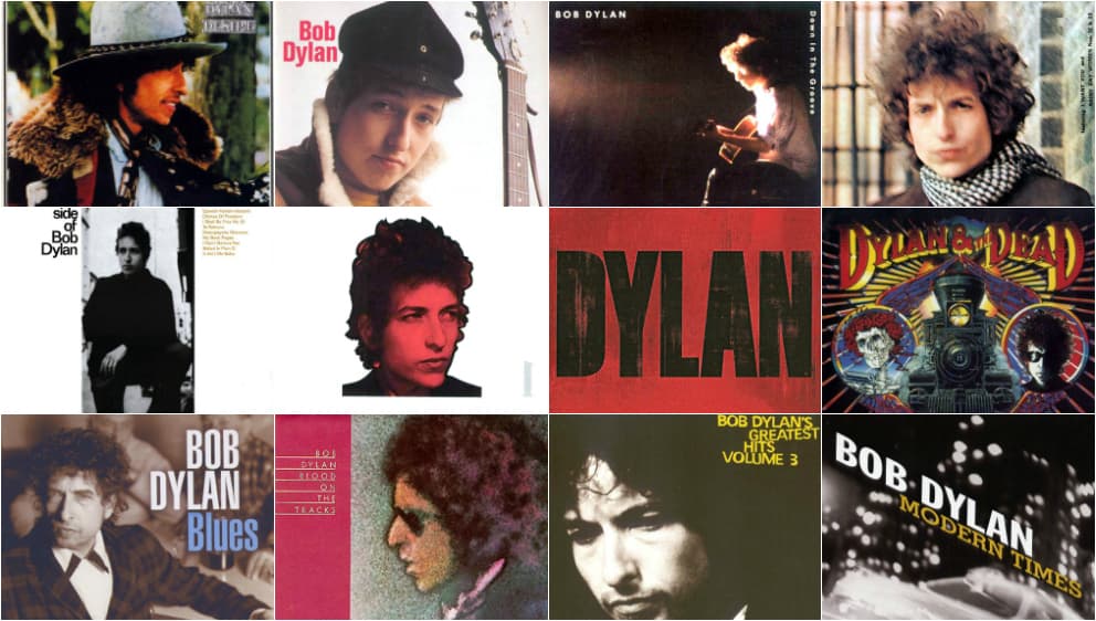 36 álbumes y más de 70 sencillos ha completado este artista que se ha caracterizado por su producción imparable. Estas carátulas resumen sus travesías musicales y sus transformaciones estéticas desde 1961 hasta 2016.