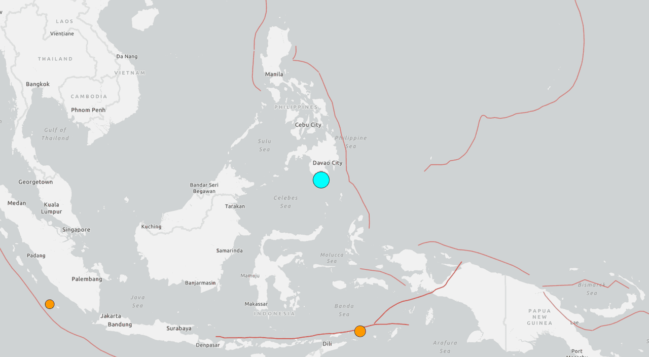 Un terremoto de magnitud preliminar 7.8 azota Filipinas y activa la alerta de tsunami en el Pacífico
