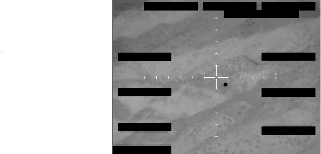 La Oficina Federal de Investigación (FBI) presentó un informe de un fenómeno anómalo no identificado (FANI) a la Oficina de Resolución de Anomalías en Todos los Dominios (AARO), consistente en una imagen fija obtenida de un sistema del gobierno de EEUU.
<br>
<br>La imagen monocromática muestra un fondo moteado con una retícula en forma de cruz central y un objeto circular oscuro es visible justo debajo y a la derecha del centro de la retícula. No se proporcionaron la fecha ni la ubicación del evento.