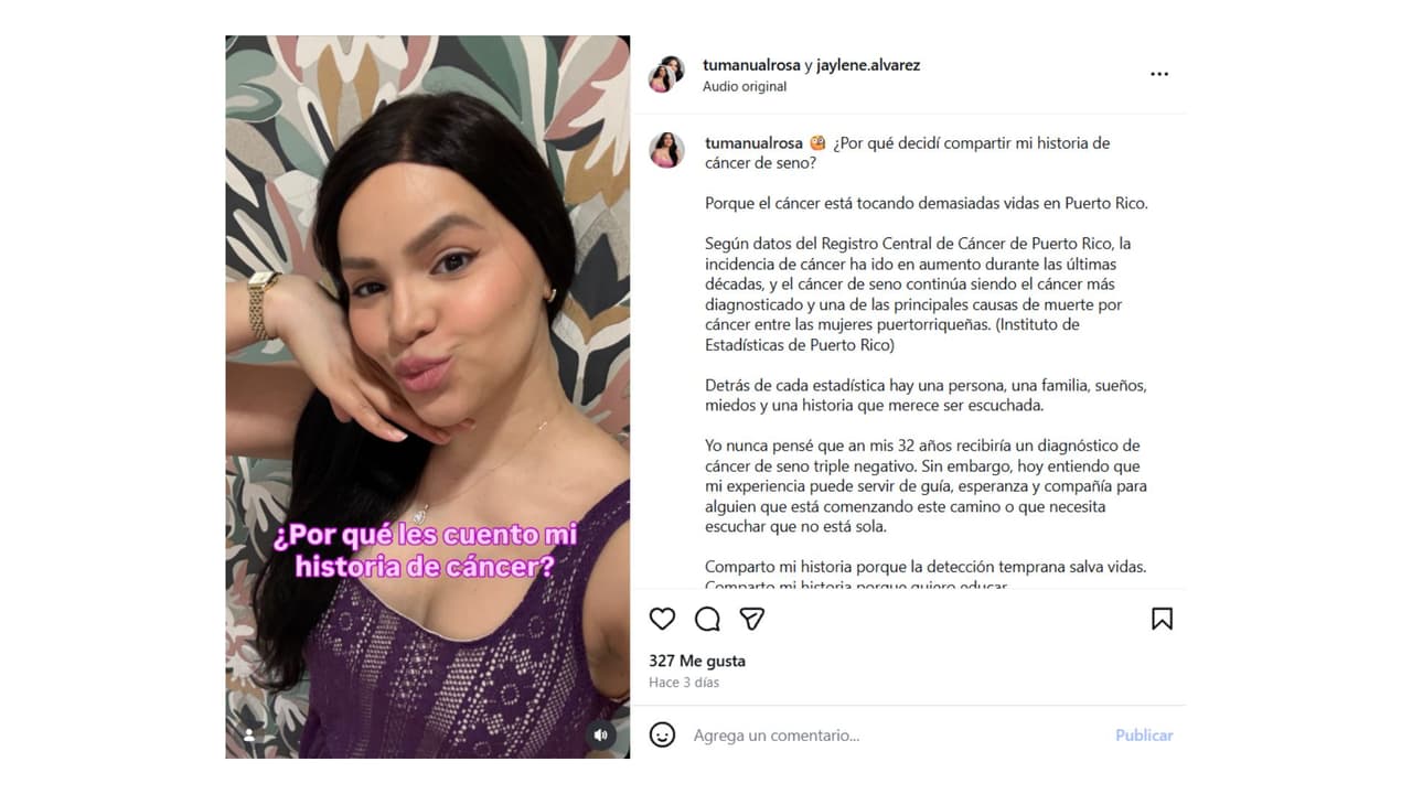 Jaylene Álvarez ha documentado su historia en Instagram.