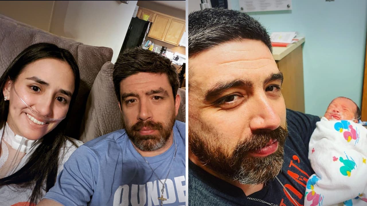 <a href="https://www.univision.com/local/houston-kxln/nombran-a-bebe-cameron-por-el-doctor-que-salvo-la-vida-a-diana-crouch-en-houston-video">Diana Crouch</a>, de 28 años y Chris Crouch, de 37, cuidan de su bebé que lleva el nombre del doctor que logró salvarle la vida a la madre tras contraer covid-19.