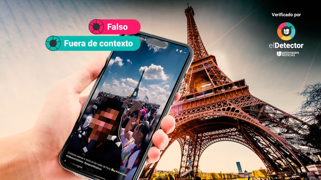 Ese video no muestra una manifestación cristiana posterior a la ceremonia de apertura de los Juegos Olímpicos de París