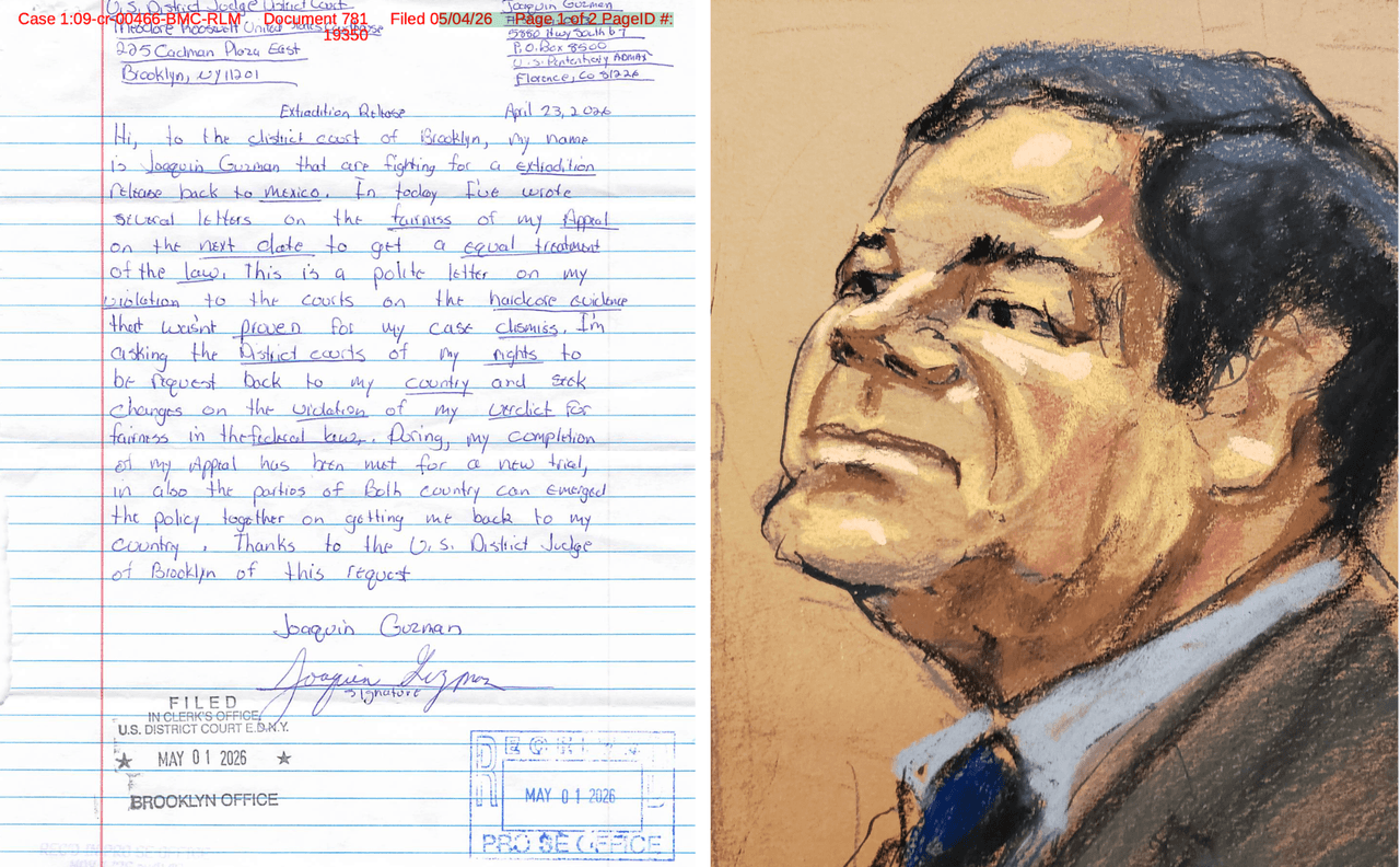 Joaquín “El Chapo” Guzmán pide ser extraditado a México y enfrentar los cargos en su contra
