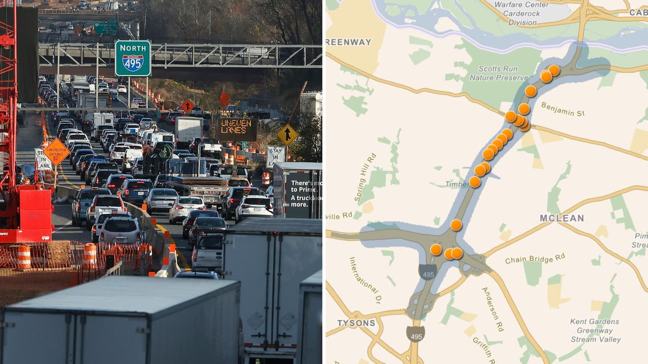 La I-495 ampliará sus carriles exprés antes del Día de Acción de Gracias: esto es lo que debes saber